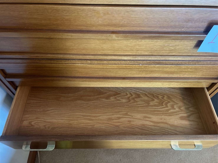 mcm-chest-of-drawers-by-sable-73”-t-x-38”-w-x-21”-d---glass-top-image-2
