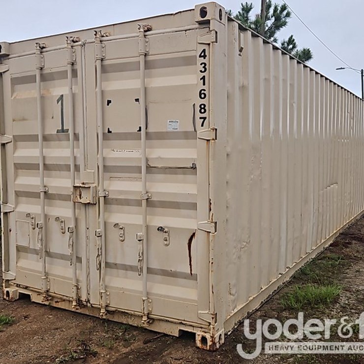 40' Container Single Walk Door, 2 Side Doors
