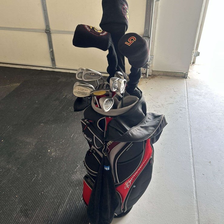 Budweiser Golf Bag & Spalding Clubs