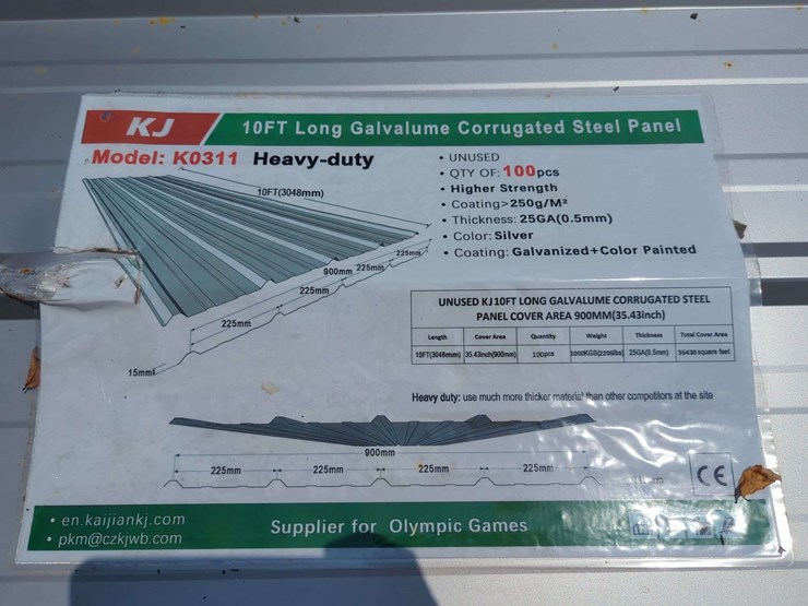 kj-heavy-duty-10-ft-long-galvalime-corrugated-steel-panels---100pcs.-image-4