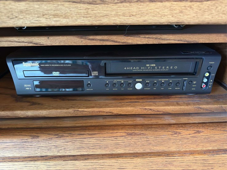 wooden-tv-cabinet-with-samsung-monitor-and-dvd/vcr-player/beta-max---60”-t-x-36”-w-x-20”-d-image-2
