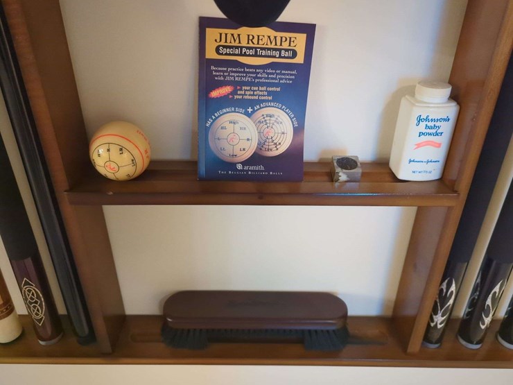 sportcraft-pool-table-lot-with-sticks-and-pool-hanger---84”-bumper-to-bumper-image-12