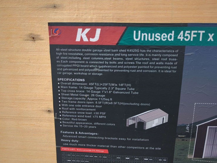 (1)-kj---45-ft-x-25-ft-double-garage-steel-barn-shed---k4525g-image-6