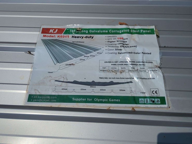 kj-heavy-duty-10-ft-long-galvalime-corrugated-steel-panels---98pcs.-image-4