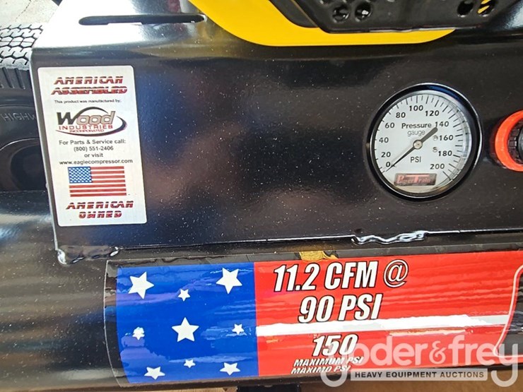 unused-powertrain-10-gal-wheelbarrow,-contractor-air-compressor-c/w-v-twin-cast-iron-pump,-135-psi,-11.2-cfm,-212-cc-powertrain-engine(1-yr-factory-warranty)-image-9
