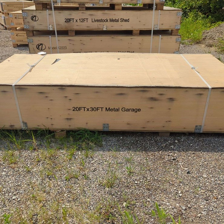 (1) KJ - 20 ft x 30 ft Metal Garage - K2030
