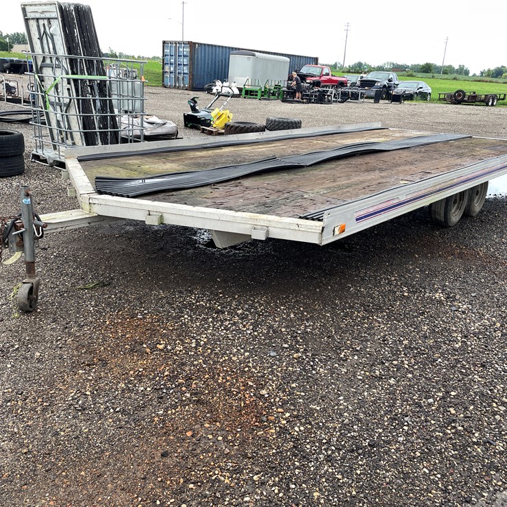 #6349 • R&R 18' Aluminum Snowmobile Trailer (No Title)
