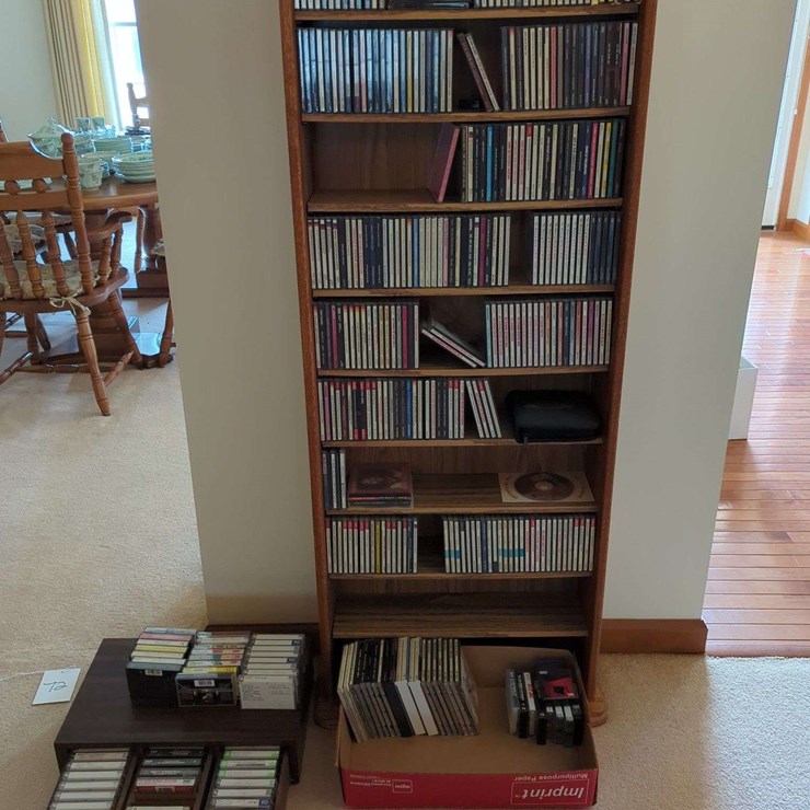 CD Tower with CD'S And Tape Cassettes - Classics
