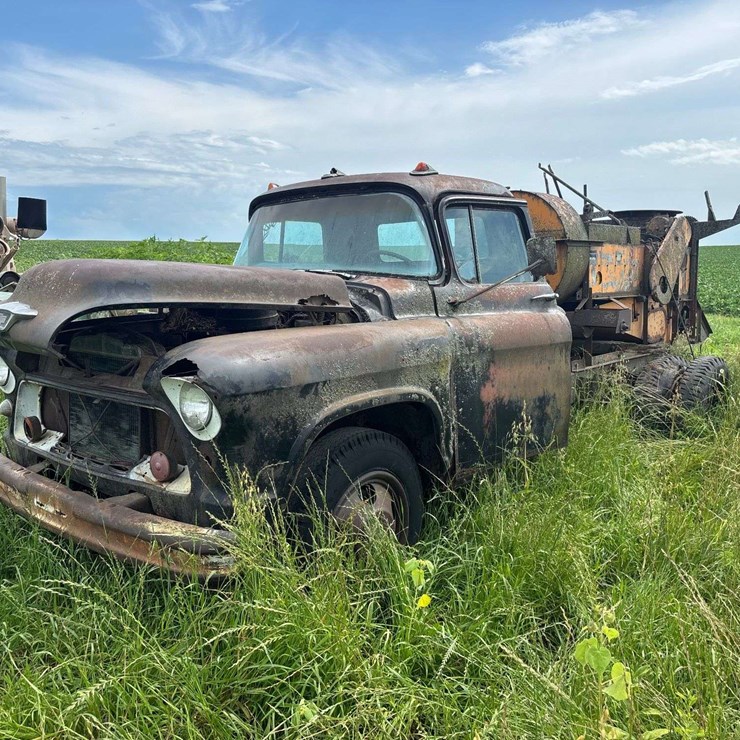 Chevy 400 Truck with Minneapolis Moline Corn Sheller