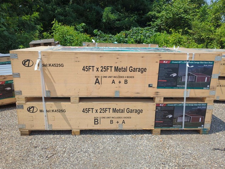 (1)-kj---45-ft-x-25-ft-double-garage-steel-barn-shed---k4525g-image-1