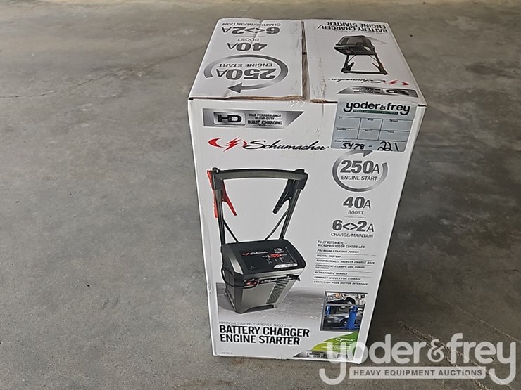 unused-250-amp,-6/12-volt-professional-roll-around-schumacher-wheel-charger-image-1