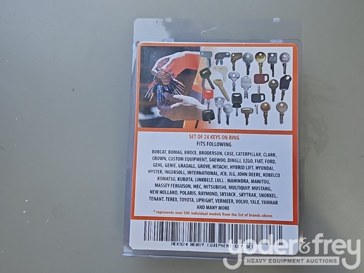 24-pc-heavy-equipment-key-set-to-suit-cat,-volvo,-komatsu,-new-holland,-john-deere,-skytrak,-kubota-and-much-more-image-2