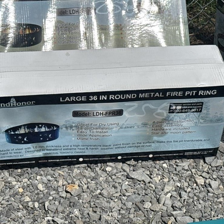 36 inch round metal fire pit