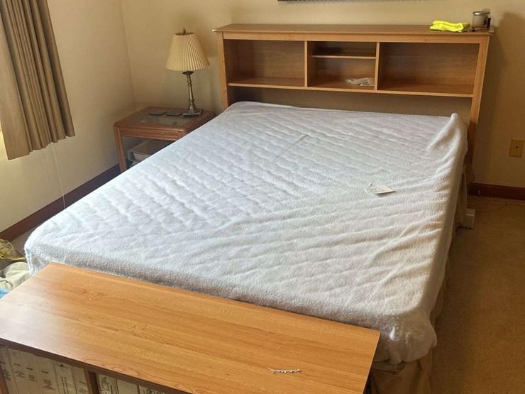 bed-frame/headboard/bench-and-contents---headboard-is-66”-w-image-1