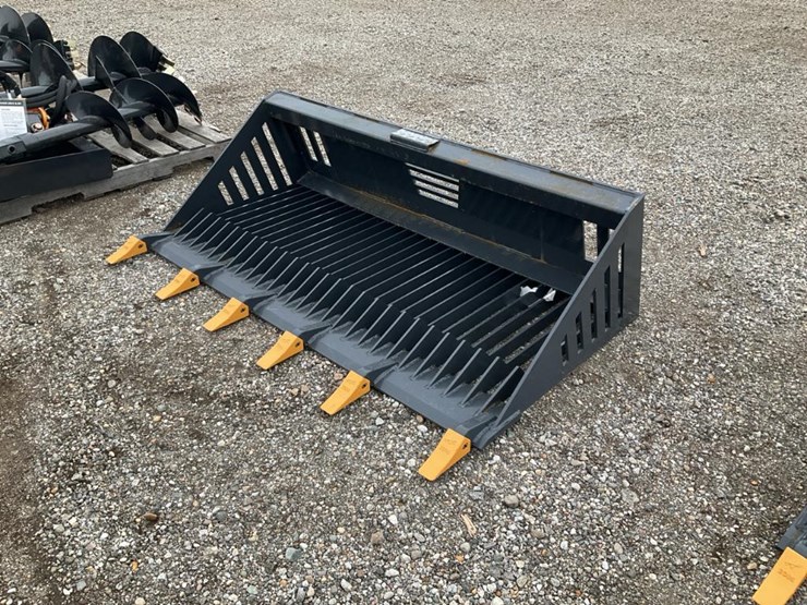 #1391-•-66"-skid-steer-rock-bucket-image-1