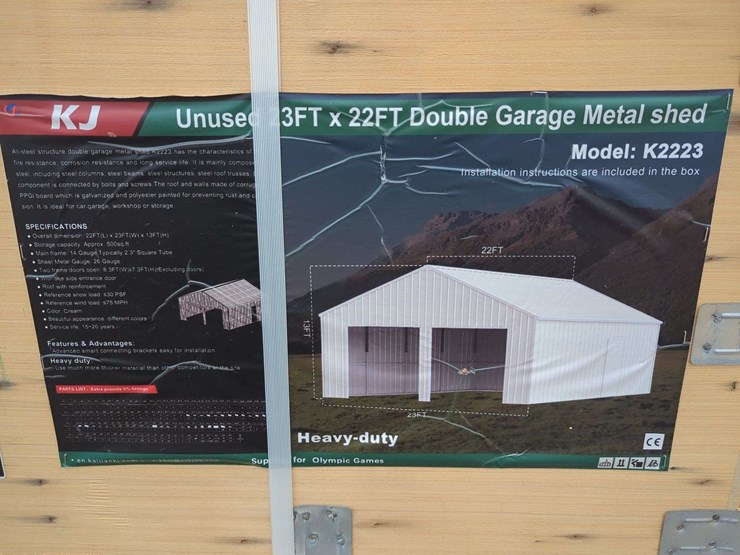 (1)-kj---23-ft-x-22-ft-double-garage-metal-shed---k2223-image-2