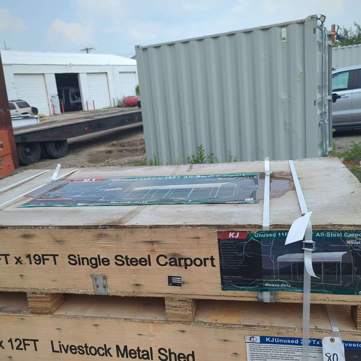 (1) KJ - 11 ft x 19 ft All-Steel Carport - K1119