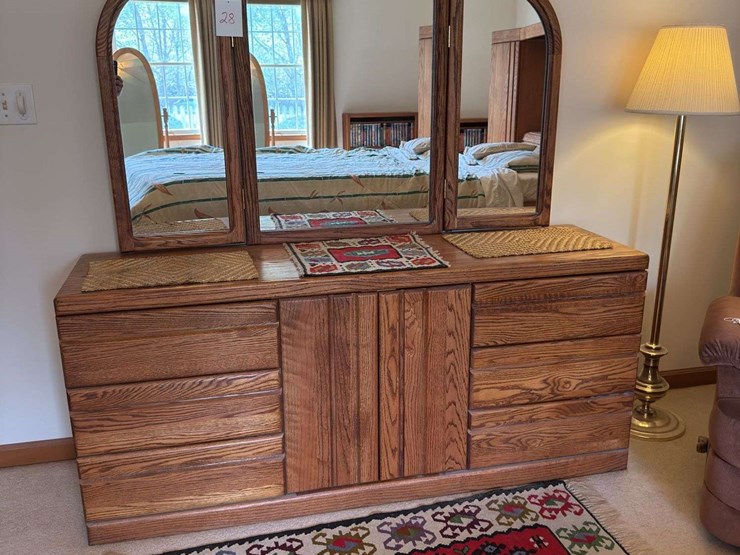 dresser-with-mirror-cedar-drawers---66”-w-x-18”-d-x-29”-t-image-1