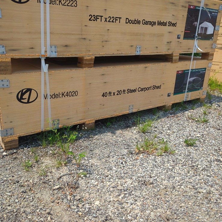 (1) KJ - 40 ft x 20 ft Steel Carport Shed - K4020