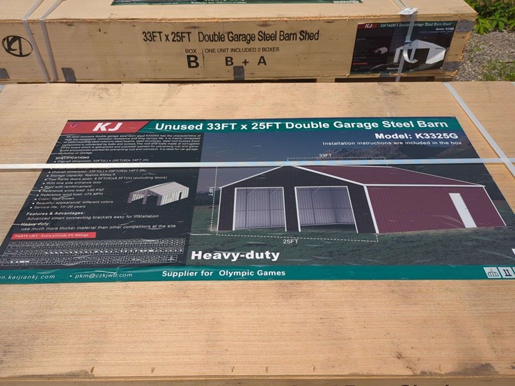 (1)-kj---33-ft-x-25-ft-double-garage-steel-barn-shed---k3325g-image-2