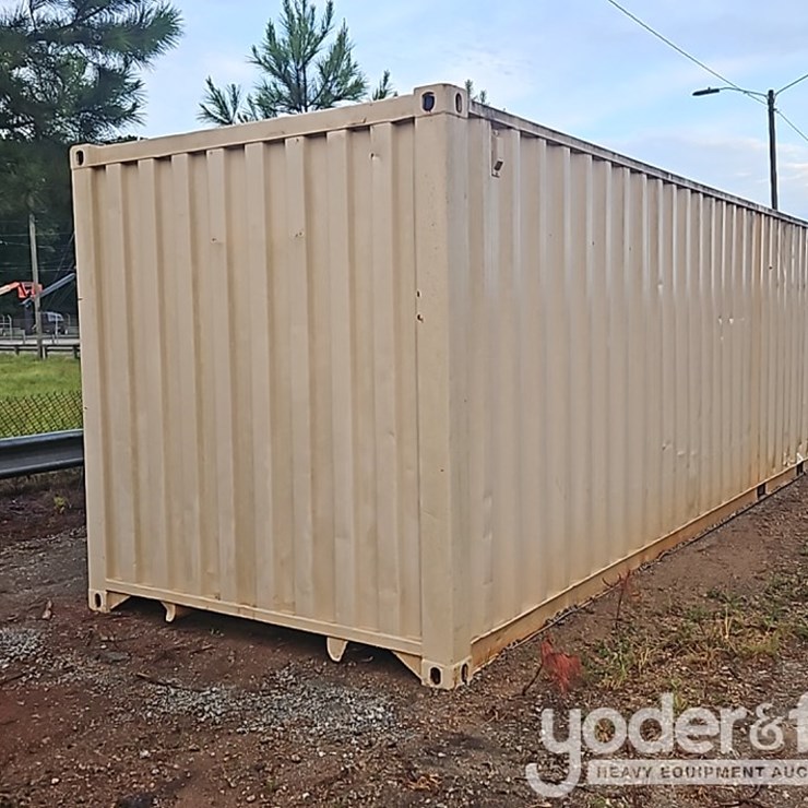 40' Container Single Walk Door, 2 Side Doors