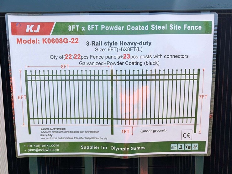 kj-heavy-duty---3-rail-style---8ft-(l)-x-6ft-(h)-powder-coated-steel-site-fencing---k0608g-22-image-3