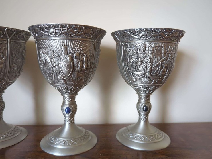 (6)-the-noble-collection-the-legends-of-the-british-isles-pewter-goblets-image-2