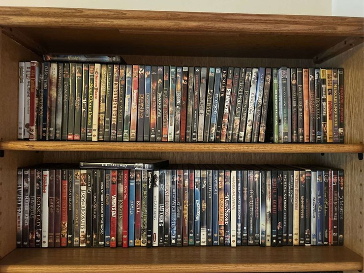 bookshelf-and-dvds---the-shelf-is-82”-tall-by-36”-wide.-image-2