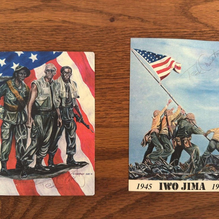 2 Artist Signed Post Cards - Ted Chastney