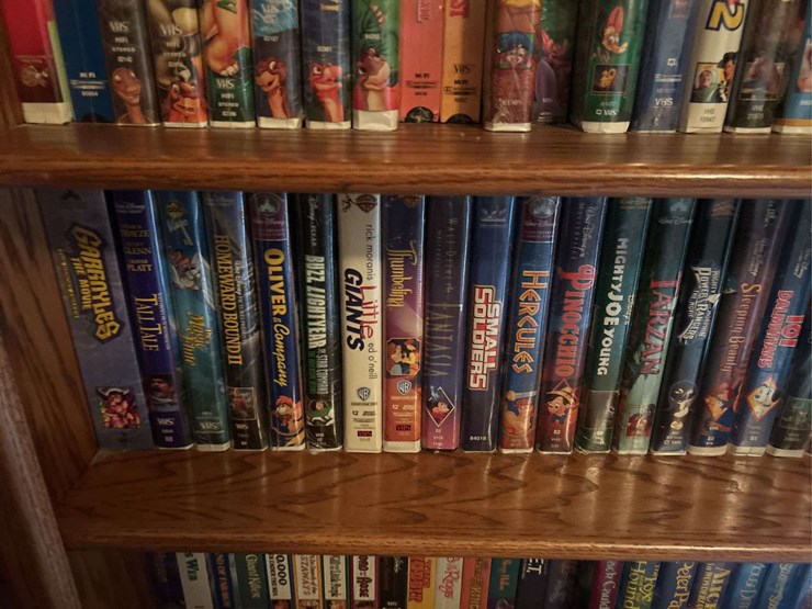 3-bookshelves-with-disney-vhs,-books-and-more---36”-t-30”-w-x-10”-d-image-8