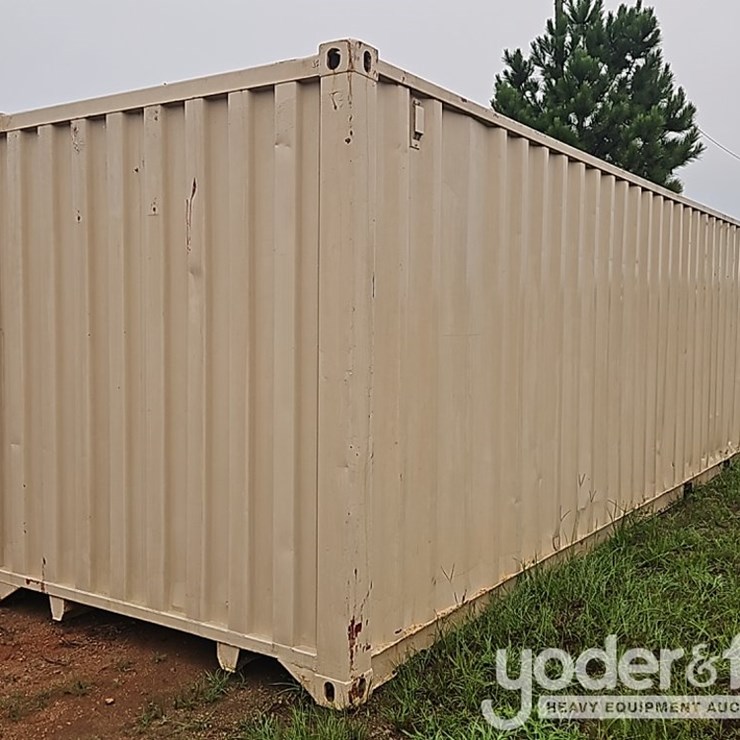 40' Container Single Walk Door, 2 Side Doors