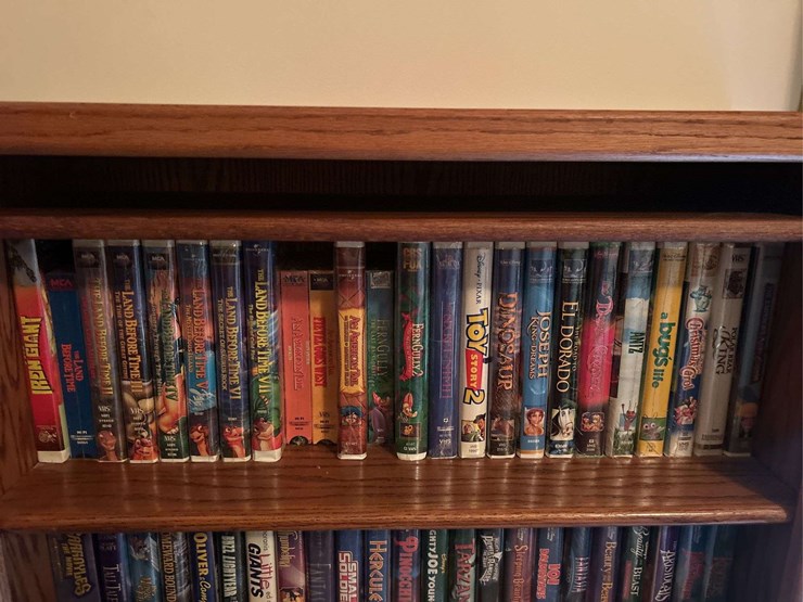 3-bookshelves-with-disney-vhs,-books-and-more---36”-t-30”-w-x-10”-d-image-7
