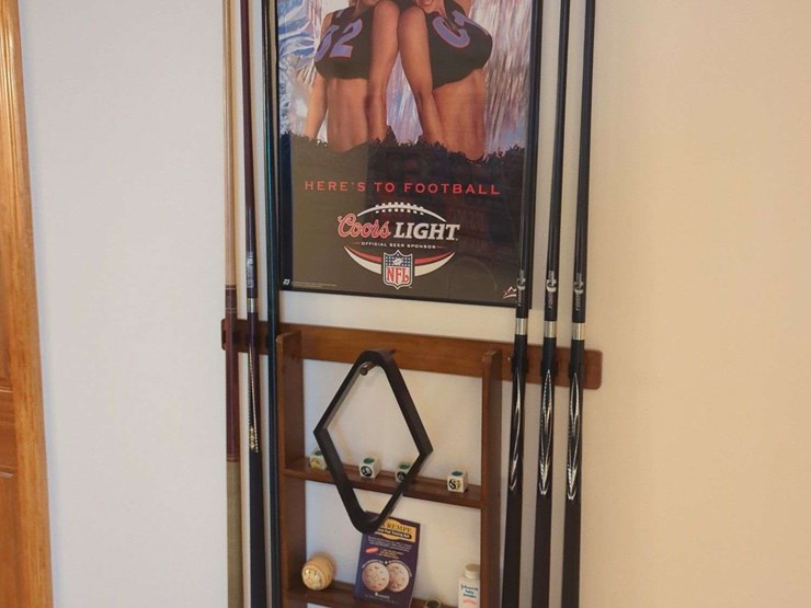 sportcraft-pool-table-lot-with-sticks-and-pool-hanger---84”-bumper-to-bumper-image-13