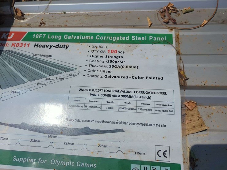 kj-heavy-duty-10-ft-long-galvalime-corrugated-steel-panels---100pcs.-image-4
