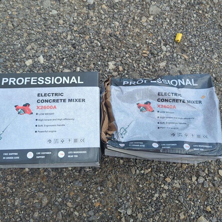 (2) Professional Electric Concrete Mixers - X2600A