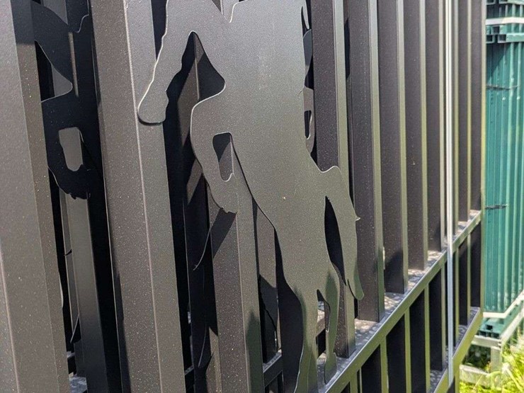 (1)-set---kj-heavy-duty-7-ft-(h)-x-20-ft-(l)-metal-farm-driveway-gate---horses-image-5