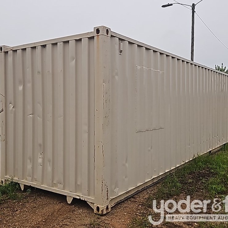 40' Container Single Walk Door, 2 Side Doors