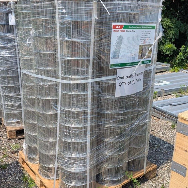 9 Rolls KJ Heavy Duty 5 ft (H) x 66 ft (L) - Hot-Dip Galvanized Welded Wire Mesh