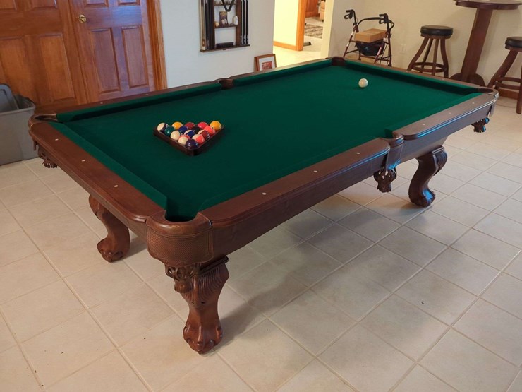 sportcraft-pool-table-lot-with-sticks-and-pool-hanger---84”-bumper-to-bumper-image-4