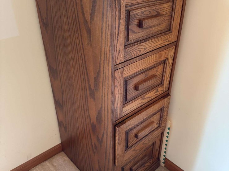 oak-file-cabinet---no-contents---no-key,-52”-t-x-19”-w-image-1