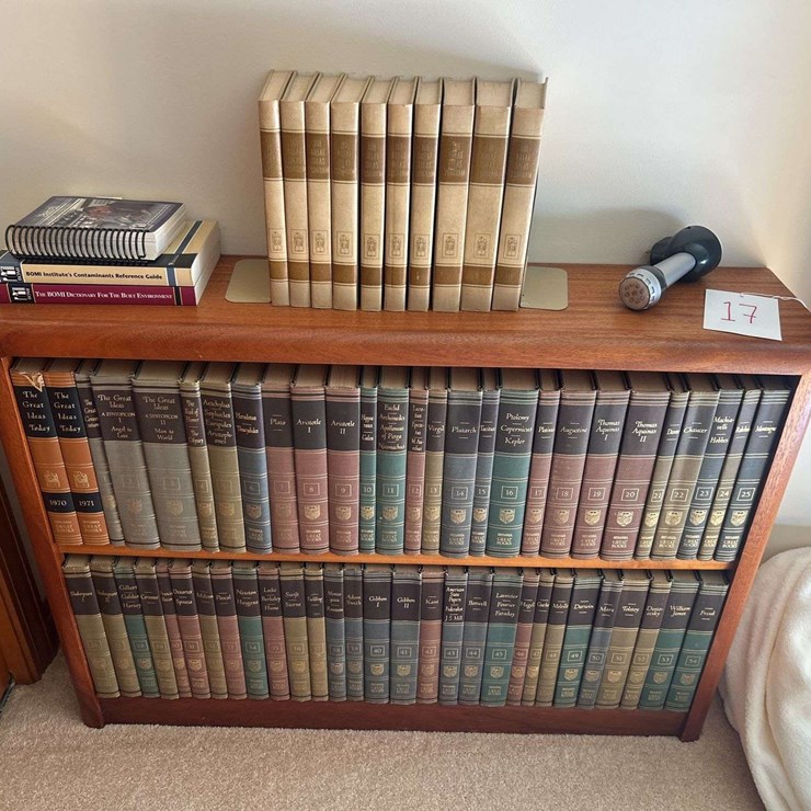 Side table, Bookshelf and contents - 35” W Book Shelf