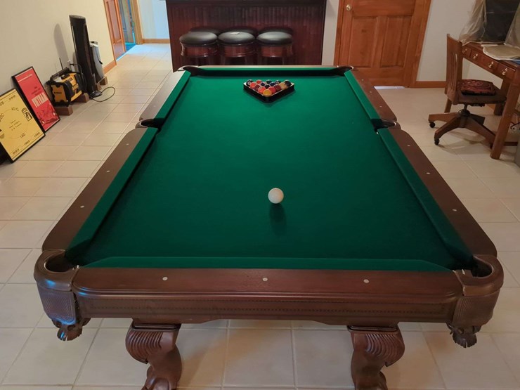 sportcraft-pool-table-lot-with-sticks-and-pool-hanger---84”-bumper-to-bumper-image-5