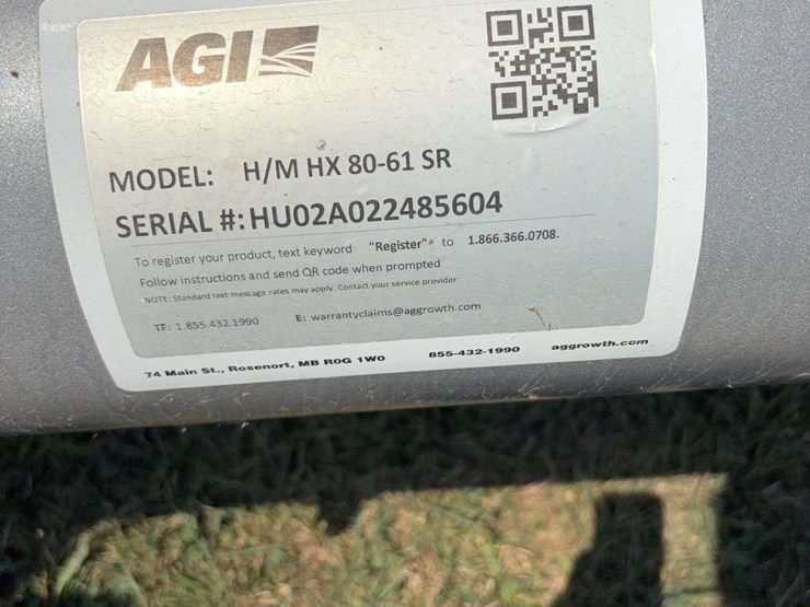 new-2023-agi-hutchinson-hx8-61-swing-away-auger,-540pto,-hyd-lift,-never-used-image-5