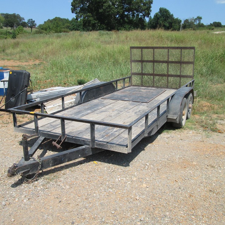 #24 • #26849 • Home Made 16' T/A Steel Utility Trailer