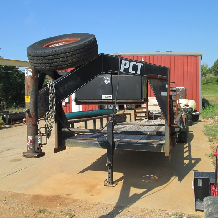 #28 • #26828 • PCT 20' T/A Steel Gooseneck Flatbed Trailer
