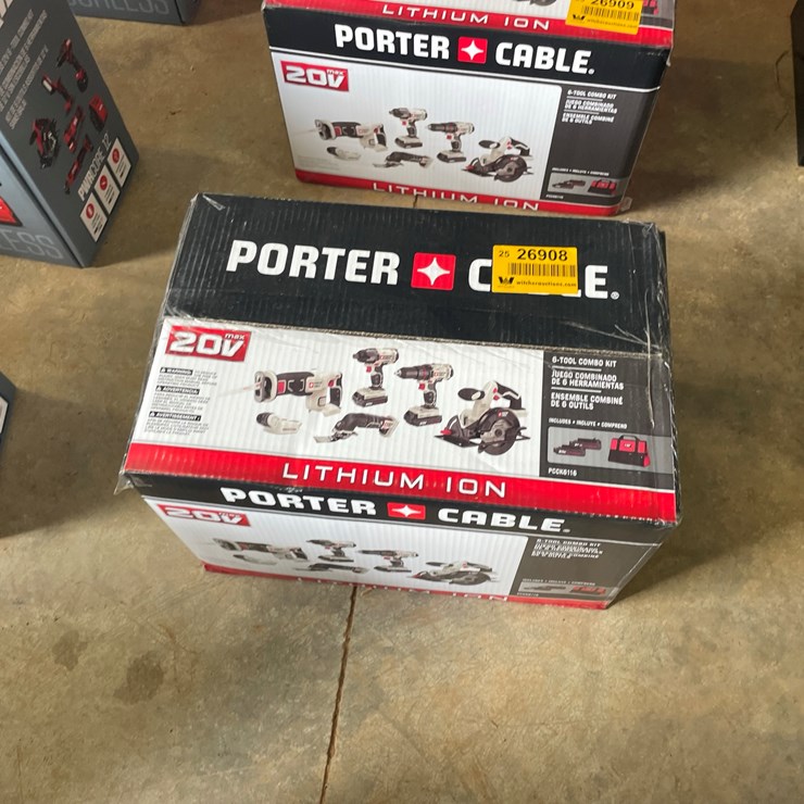 #72 • #26908 • Unused Porter Cable 20V 6-Tool Combo Kit