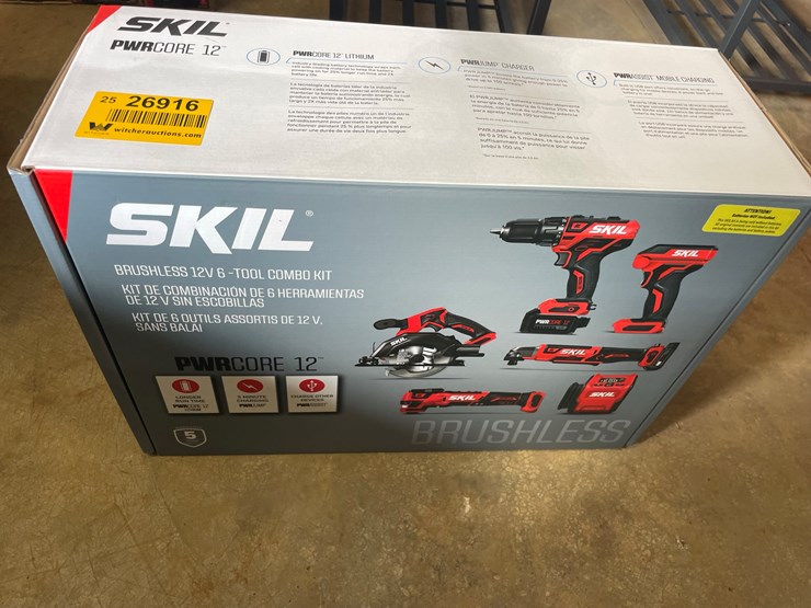#74-•-#26916-•-unused-skil-12v-6-tool-combo-kit-image-2