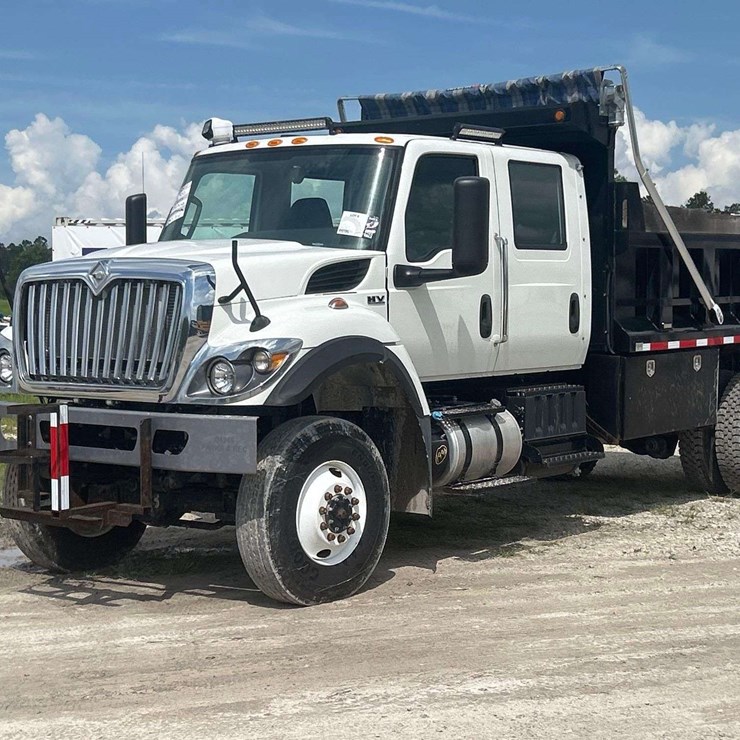 2021 International HV507 4x4 12ft Single Axle Dump Truck