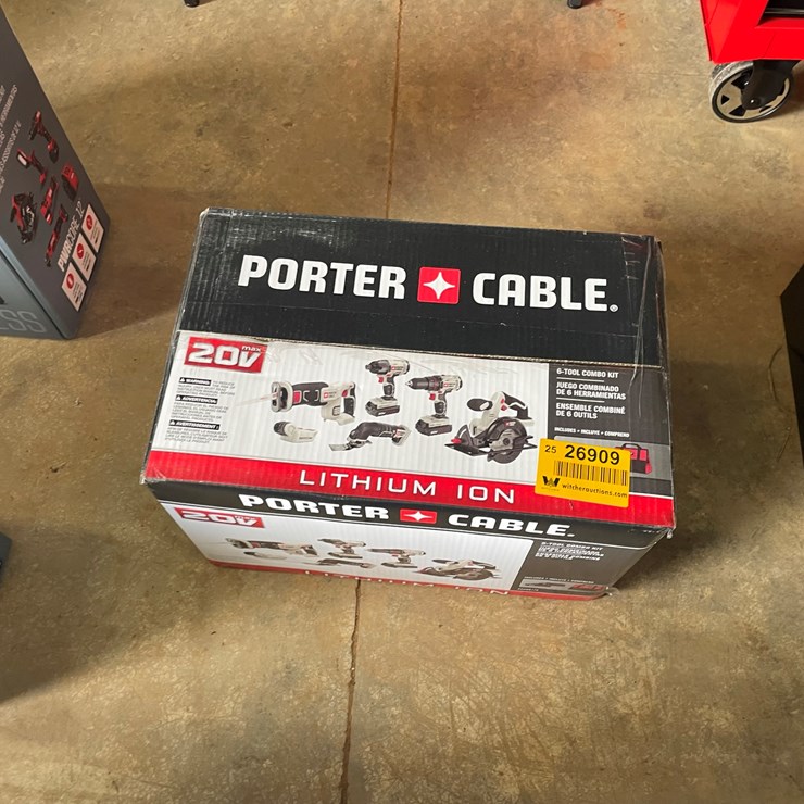 #73 • #26909 • Unused Porter Cable 20V 6-Tool Combo Kit