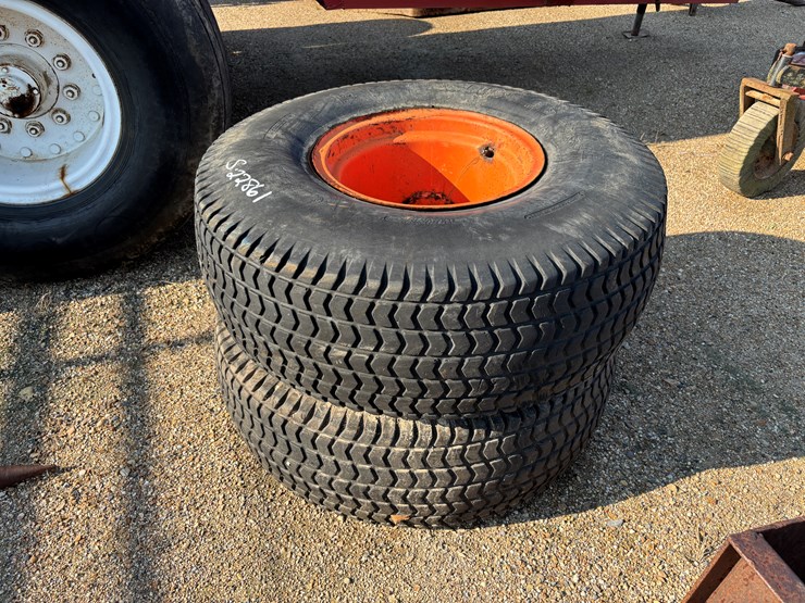 #22861-•-lot-with-2-rear-turf-tires-and-rims-fits-kubota-image-1